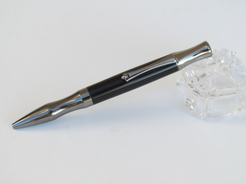 Handmade Ebony Wood Ballpoint Princeton Pen in Black Titanium